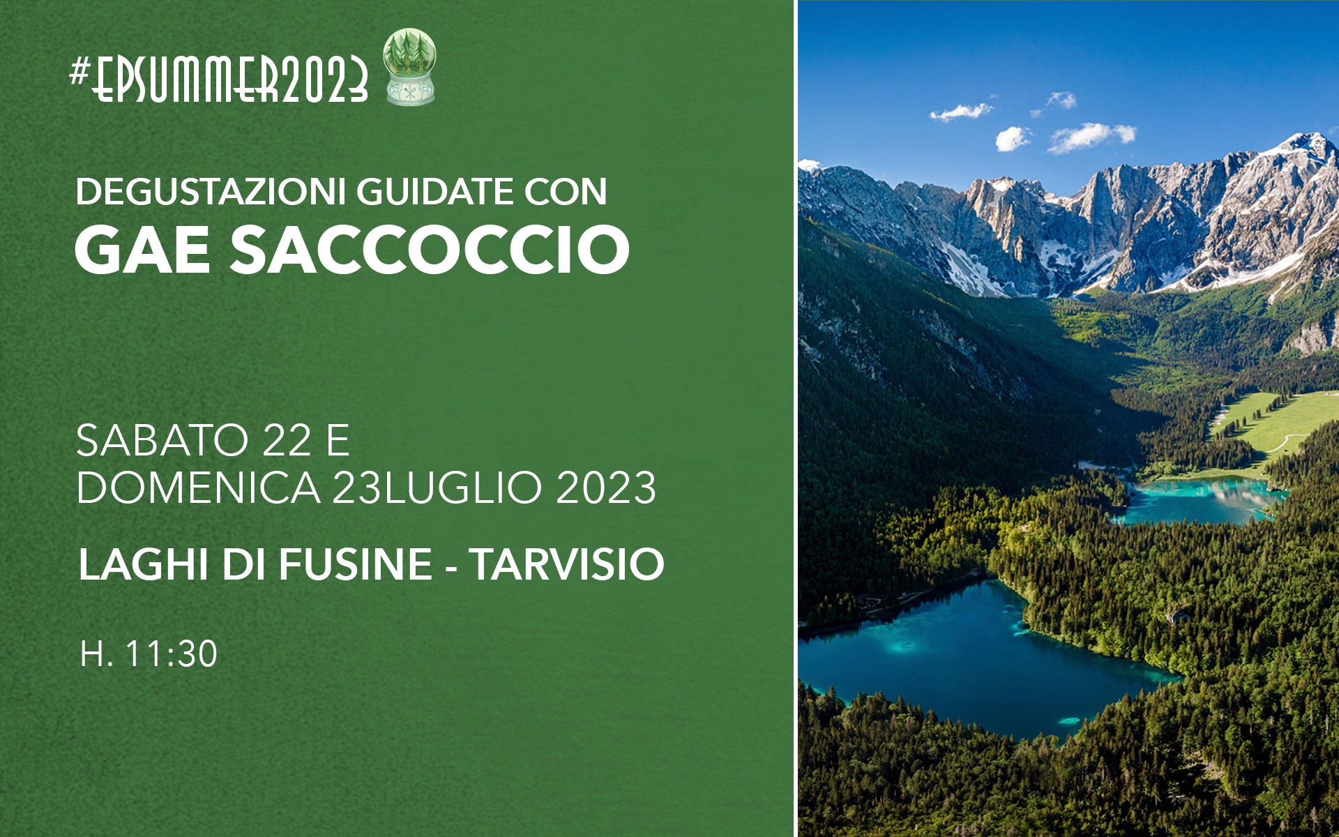 DEGUSTAZIONI GUIDATE CON GAE SACCOCCIO - Laghi di Fusine - 22 e 23 luglio ore 11:30 - DEGUSTAZIONI GUIDATE CON GAE SACCOCCIO - Laghi di Fusine - 22 e 23 luglio ore 11:30 - EventiFVG.it
