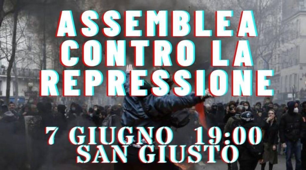 ASSEMBLEA-APERITIVO CONTRO LA REPRESSIONE! - EventiFVG.it