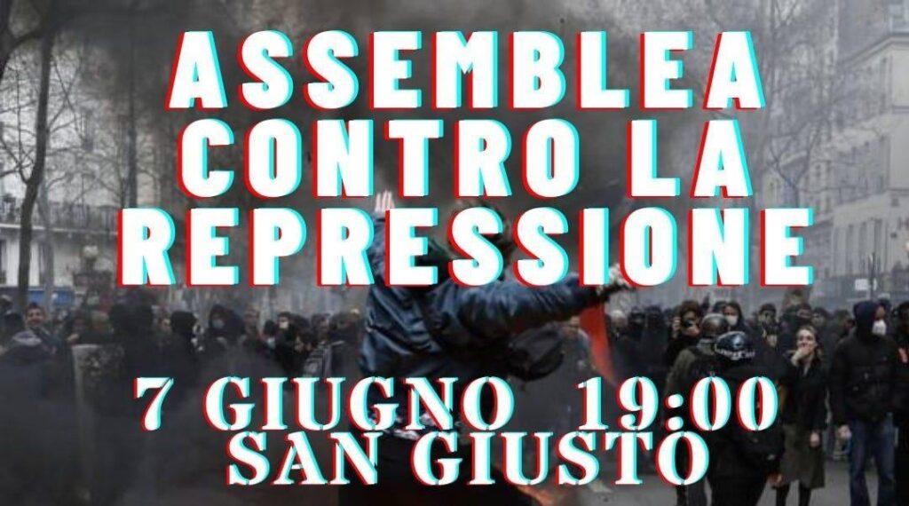 ASSEMBLEA-APERITIVO CONTRO LA REPRESSIONE! - ASSEMBLEA-APERITIVO CONTRO LA REPRESSIONE! - EventiFVG.it