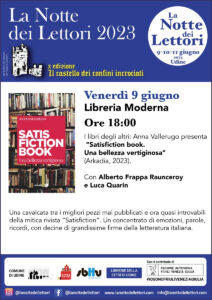 Anna Vallerugo presenta: Satisfiction book. Una bellezza vertiginosa