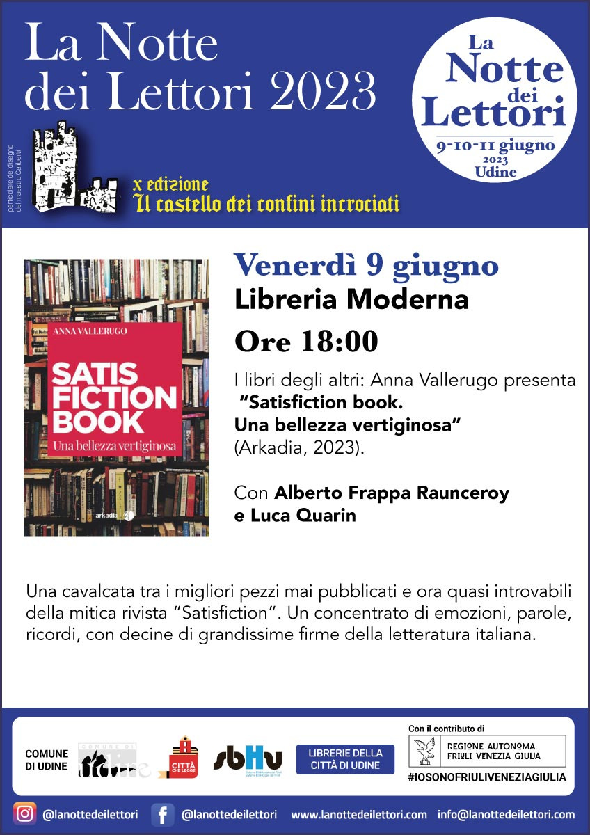 Anna Vallerugo presenta: Satisfiction book. Una bellezza vertiginosa - EventiFVG.it