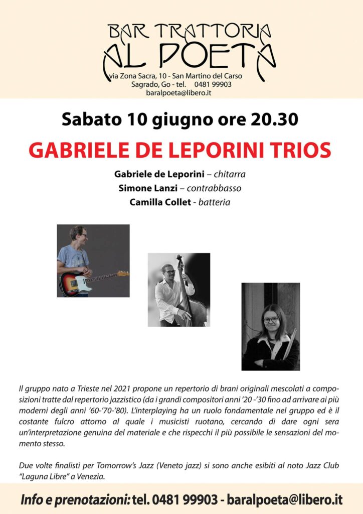 Gabriele de Leporini Trios - EventiFVG.it