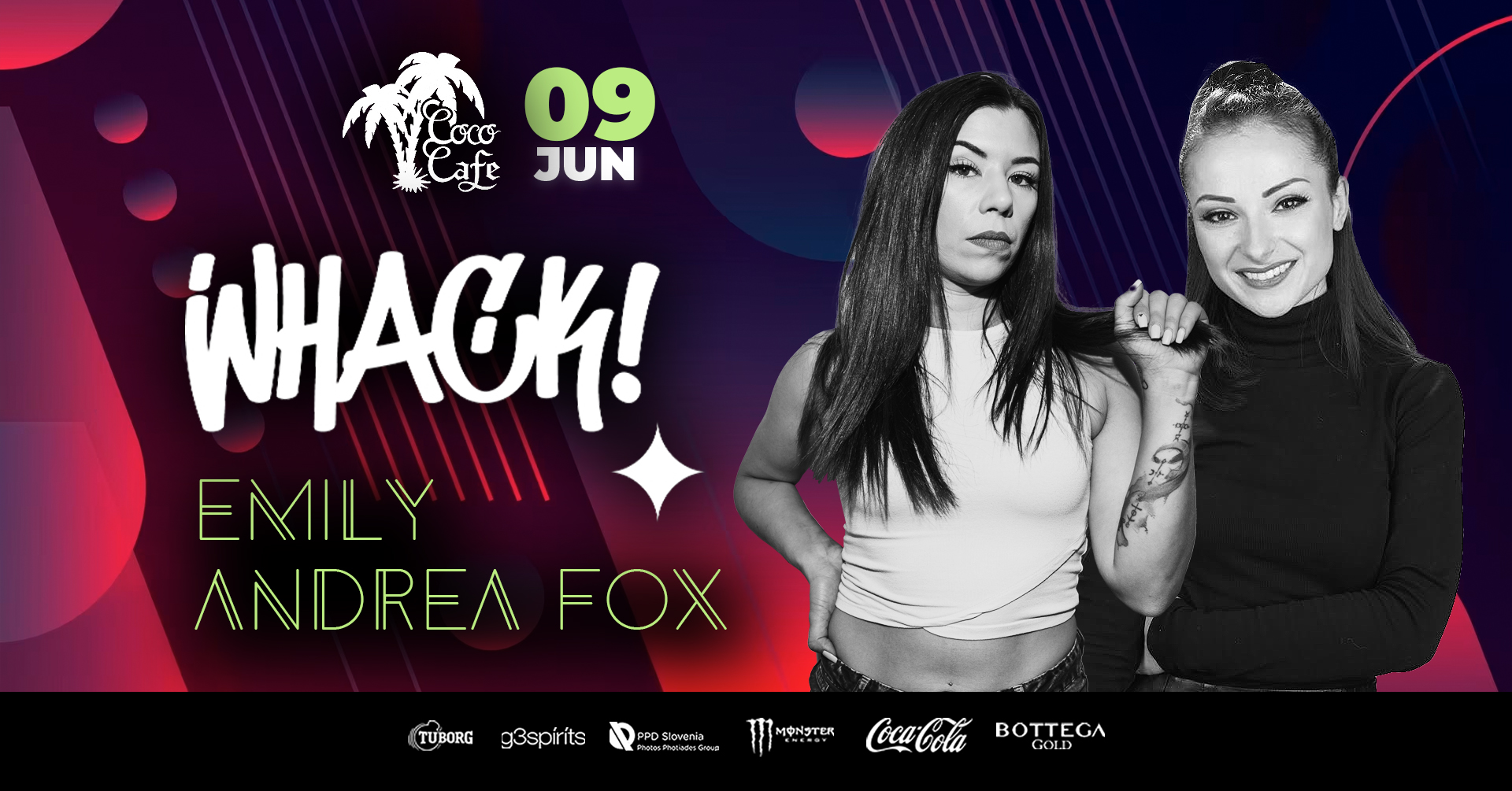 Whack Events presents Emily & Andrea Fox I 9.6. Friday - EventiFVG.it