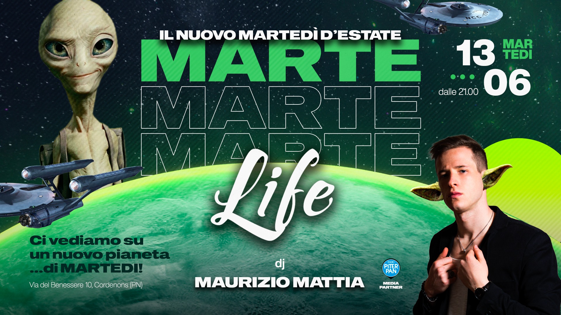 MARTE, il nuovo Martedì - al LIFE Cordenons (Pn) con MAURIZIO MATTIA - EventiFVG.it