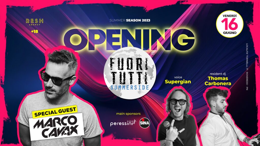 FUORI TUTTI • OPENING PARTY - EventiFVG.it