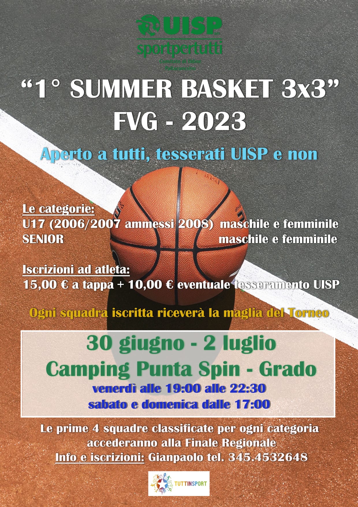 1" Torneo Summer Basket3*3 FVG-2023 presso il Punta Spin di Grado - 1" Torneo Summer Basket3*3 FVG-2023 presso il Punta Spin di Grado - EventiFVG.it