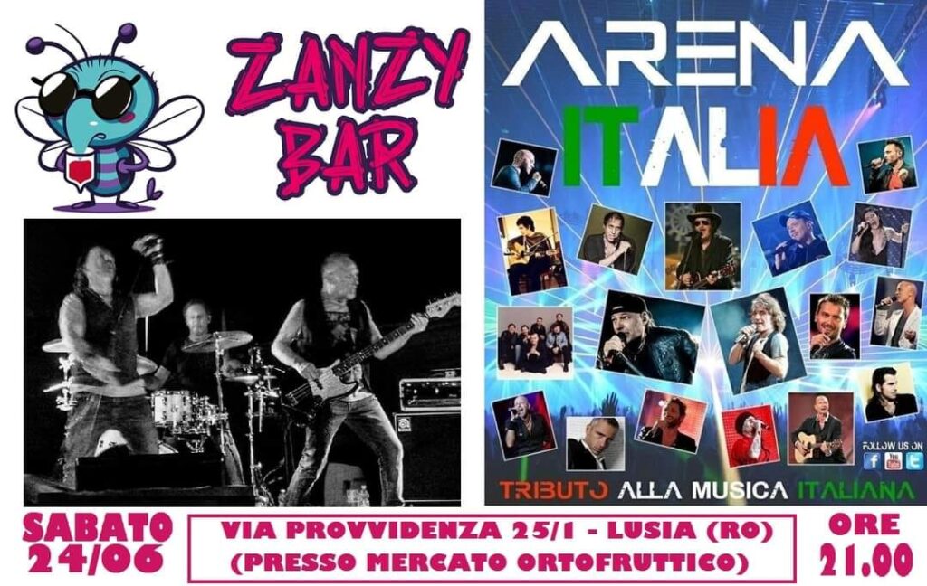 Arena Italia tributo italiano 70/80/90@Zanzi-Bar -Piazzale Mercato Ortofrutticolo - Lusia (RO) - Arena Italia tributo italiano 70/80/90@Zanzi-Bar -Piazzale Mercato Ortofrutticolo - Lusia (RO) - EventiFVG.it