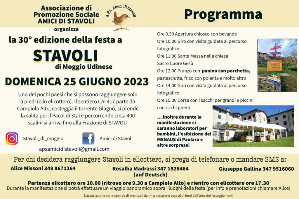 30ª Edizione della Festa di Stavoli - EventiFVG.it