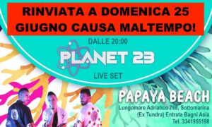 DOMENICA 25 GIUGNO live@PAPAYA BEACH – Sottomarina (VE)