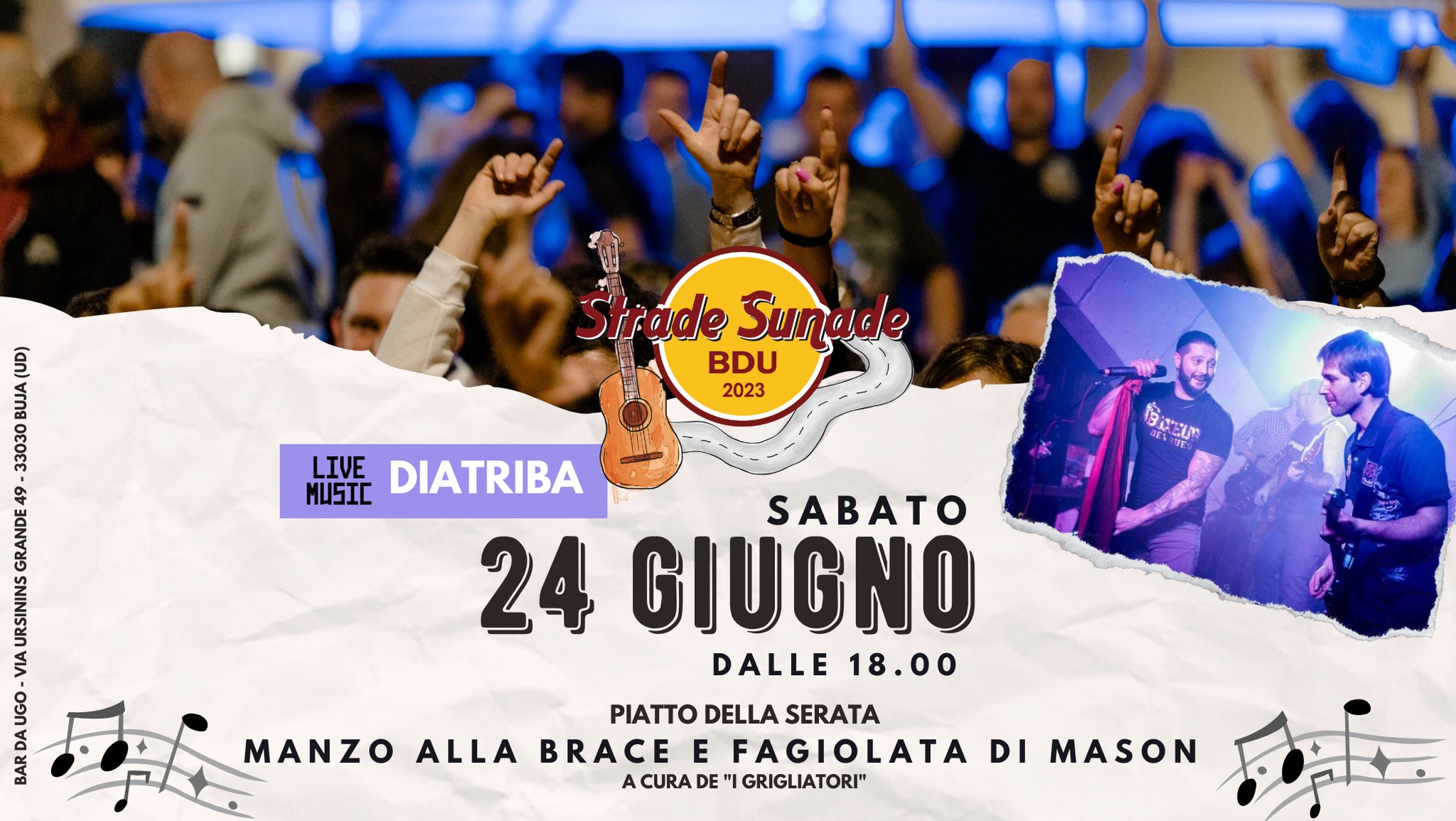 STRADE SUNADE | sab 24 giugno 2023 | Bar da Ugo - STRADE SUNADE | sab 24 giugno 2023 | Bar da Ugo - EventiFVG.it