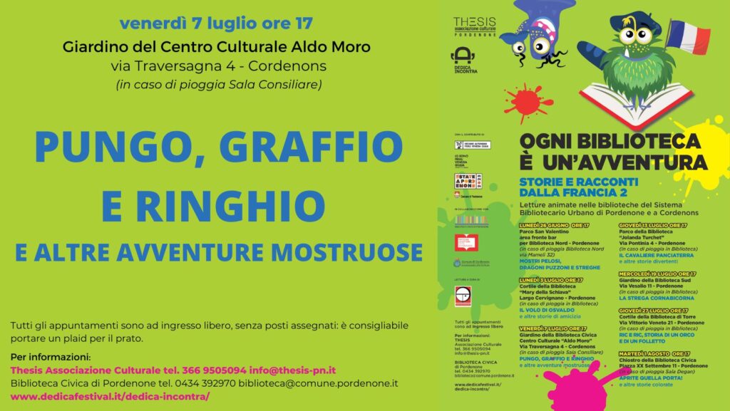 OGNI BIBLIOTECA È UN’AVVENTURA - PUNGO GRAFFIO E RINGHIO - OGNI BIBLIOTECA È UN’AVVENTURA - PUNGO GRAFFIO E RINGHIO - EventiFVG.it