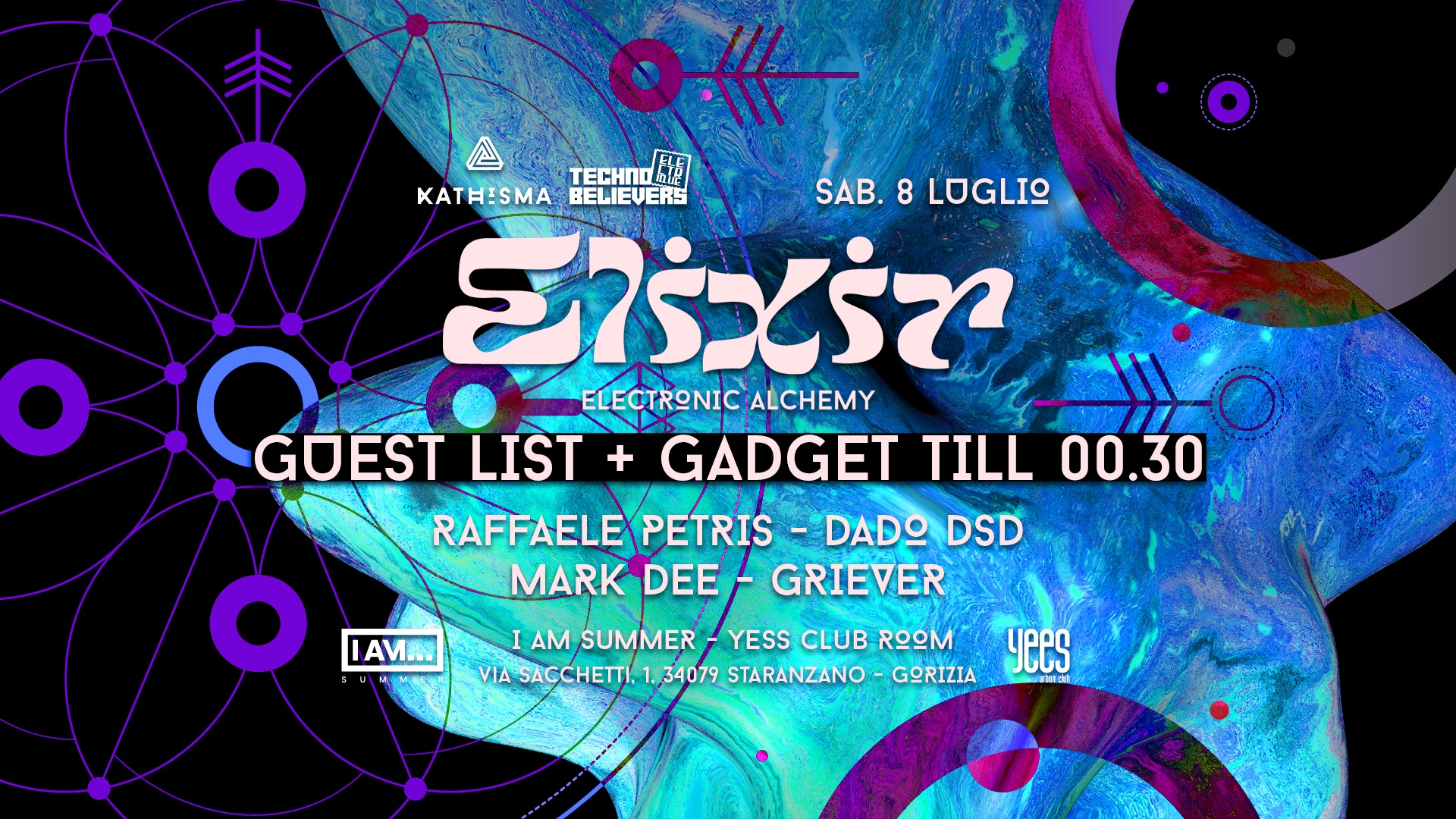 ELIXIR Electronic Alchemy #5 | Guest List + Gadget till 00.30 - EventiFVG.it