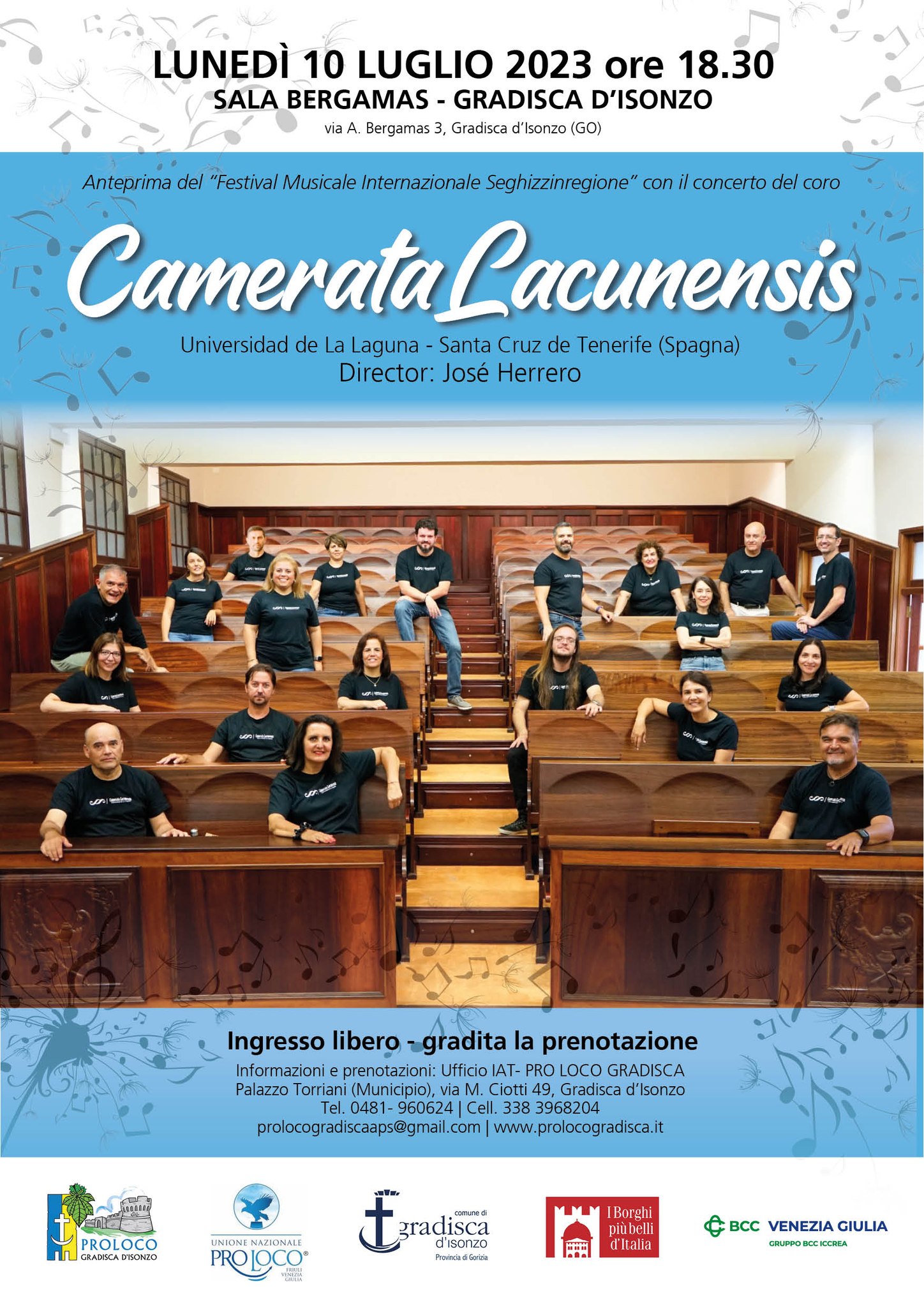 Coro CAMERATA LACUNENSIS dell'Universidad de La Laguna di Santa Cruz de Tenerife (Spagna) - EventiFVG.it