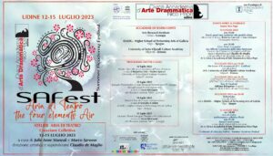 SAFest 2023 Summer Academy Festival “Aria di Teatro, the four elements Air” SAFest 2023 Summer Academy Festival, Aria di Teatro, the four elements Air