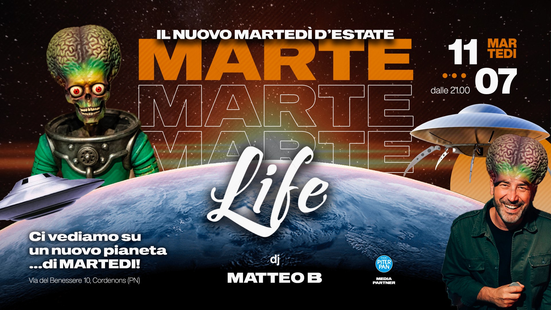 MARTE, il nuovo Martedì - al LIFE Cordenons (Pn) - con Dj MATTEO B - MARTE, il nuovo Martedì - al LIFE Cordenons (Pn) - con Dj MATTEO B - EventiFVG.it