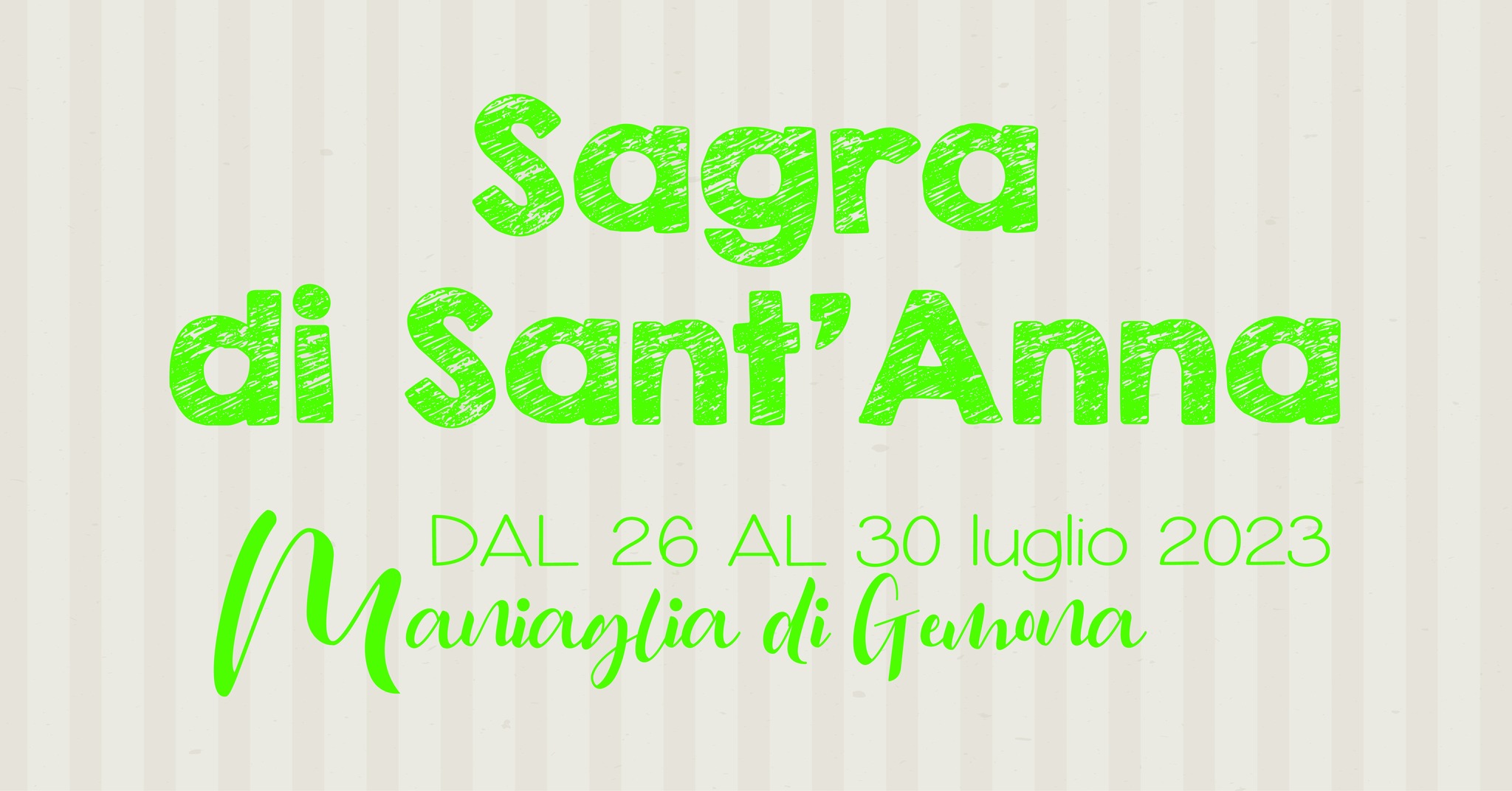 Sagra di Sant'Anna 2023 - Sagra di Sant'Anna 2023 - EventiFVG.it