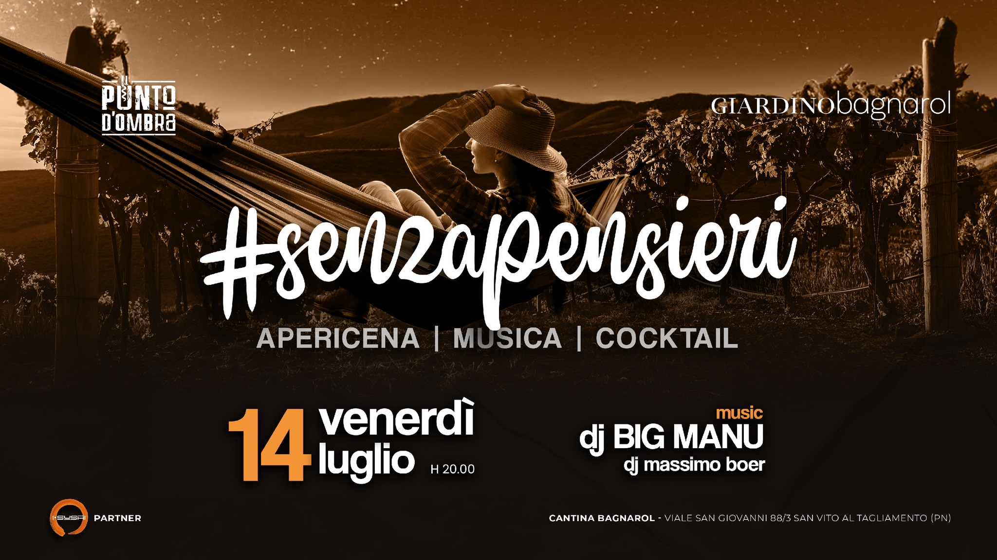 #SENZAPENSIERI // 14.07.2023 @PuntoDombra & @CantinaBagnarol - #SENZAPENSIERI // 14.07.2023 @PuntoDombra & @CantinaBagnarol - EventiFVG.it