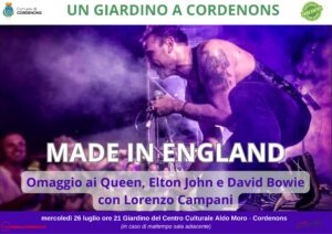 A Cordenons MADE IN ENGLAND – Omaggio ai Queen, Elton John e David Bowie