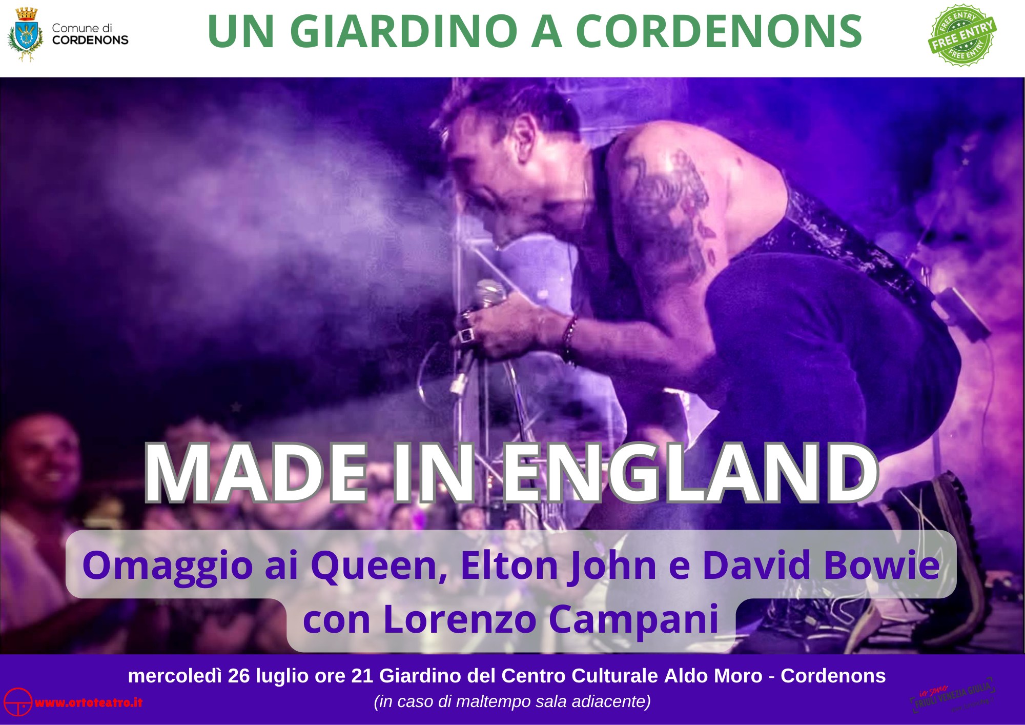 A Cordenons MADE IN ENGLAND - Omaggio ai Queen, Elton John e David Bowie - A Cordenons MADE IN ENGLAND - Omaggio ai Queen, Elton John e David Bowie - EventiFVG.it