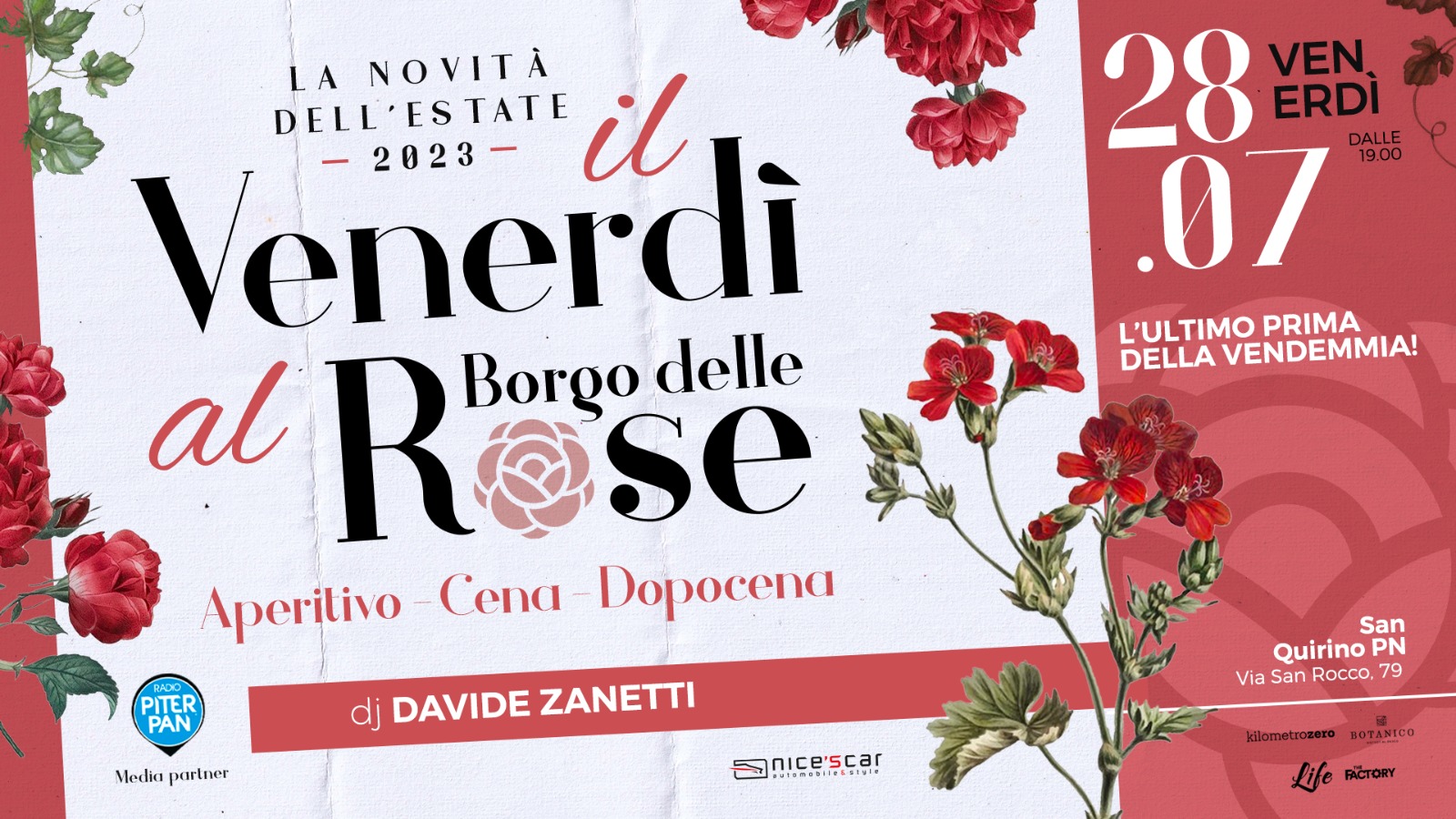 Il Venerdì al Borgo delle Rose - San Quirino (Pn) - Il Venerdì al Borgo delle Rose - San Quirino (Pn) - EventiFVG.it