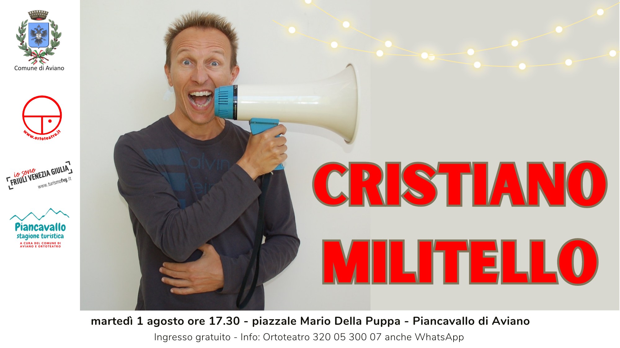 Piancavallo a Teatro! CRISTIANO MILITELLO - Piancavallo a Teatro! CRISTIANO MILITELLO - EventiFVG.it