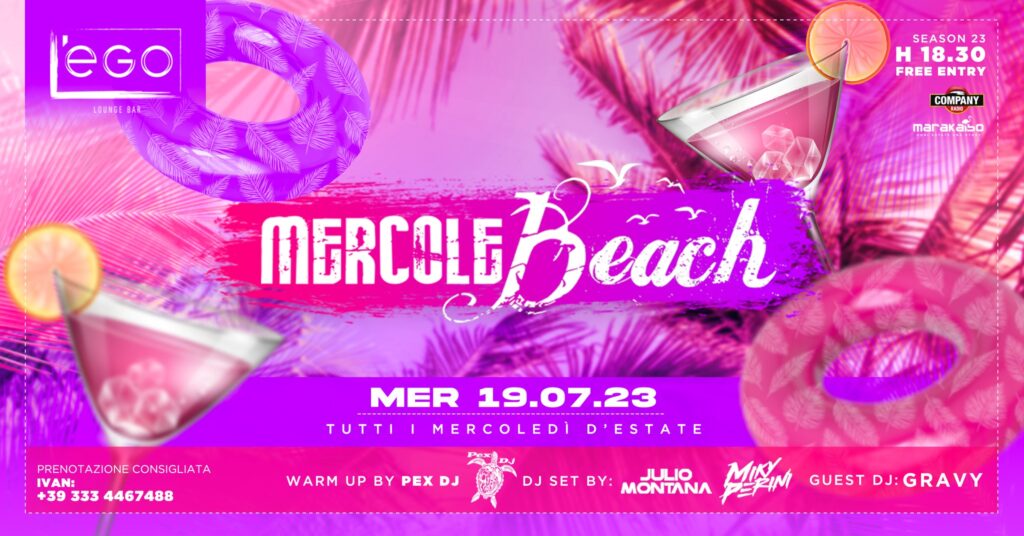 - Mercolebeach - 19 Luglio - Guest Dj: GRAVY - - Mercolebeach - 19 Luglio - Guest Dj: GRAVY - EventiFVG.it