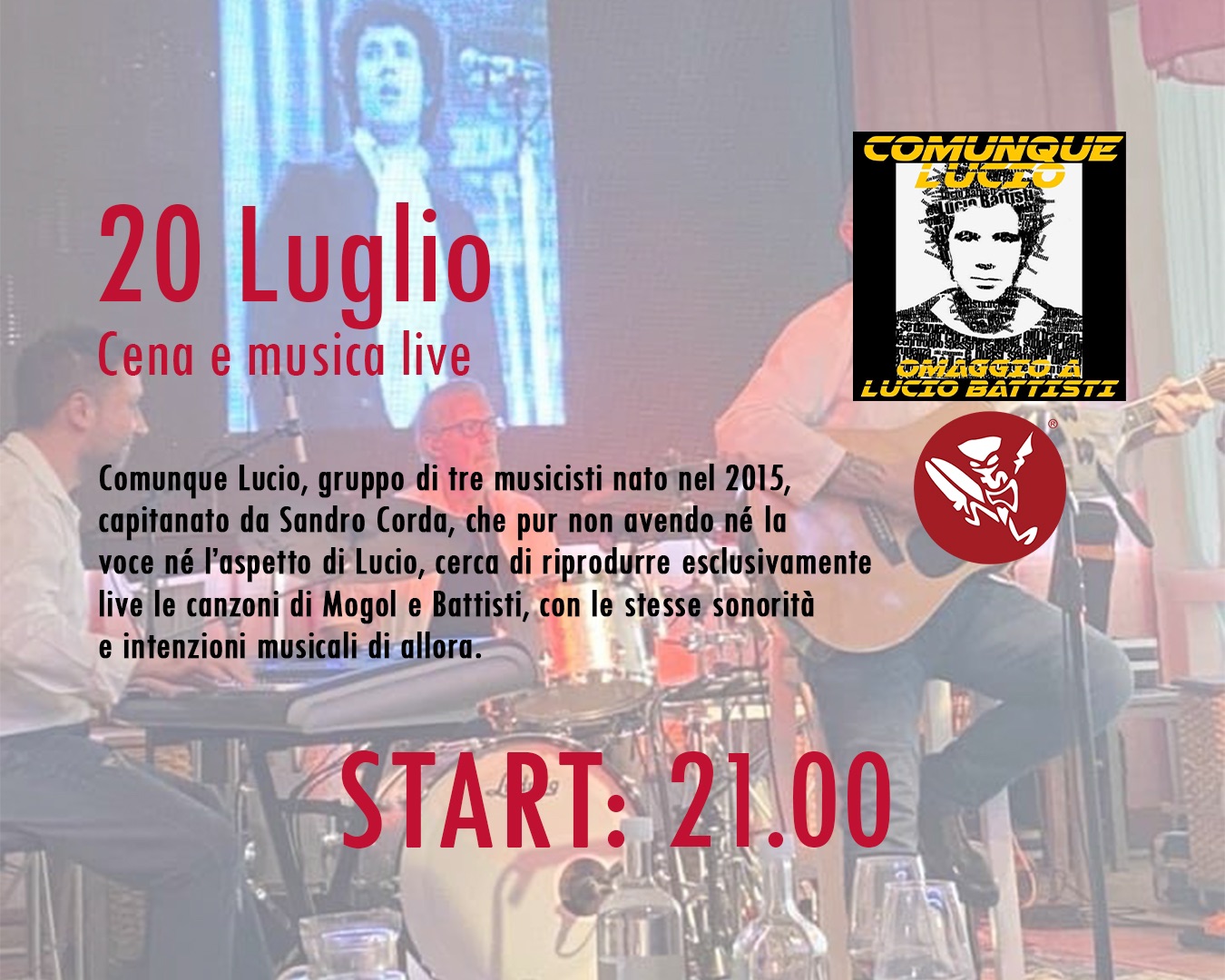 Comunque Lucio LIVE @ Baia di Maui - EventiFVG.it