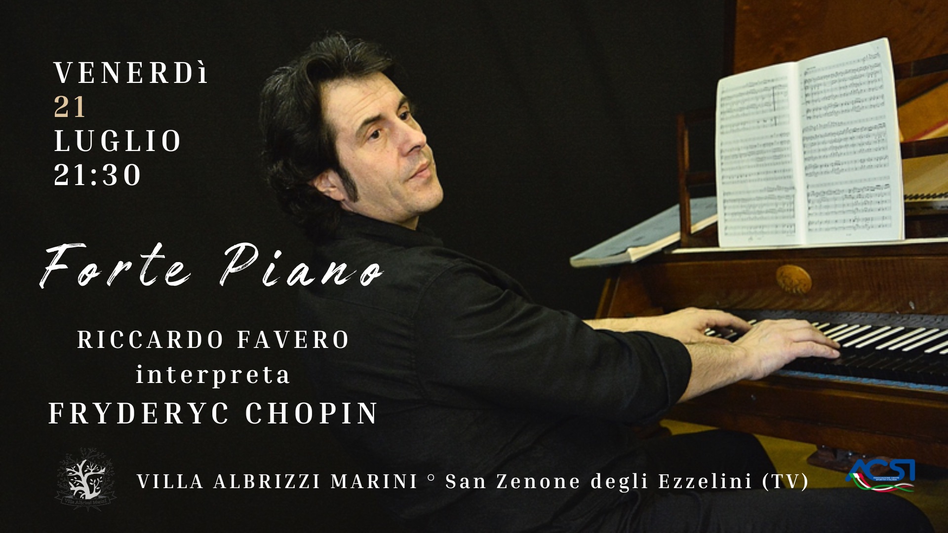 FRYDERYC CHOPIN // Riccardo Favero al Forte Piano - FRYDERYC CHOPIN // Riccardo Favero al Forte Piano - EventiFVG.it