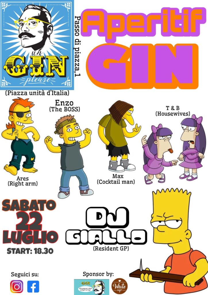 APERITIF GIN by DJ GIALLO 🟡 - EventiFVG.it