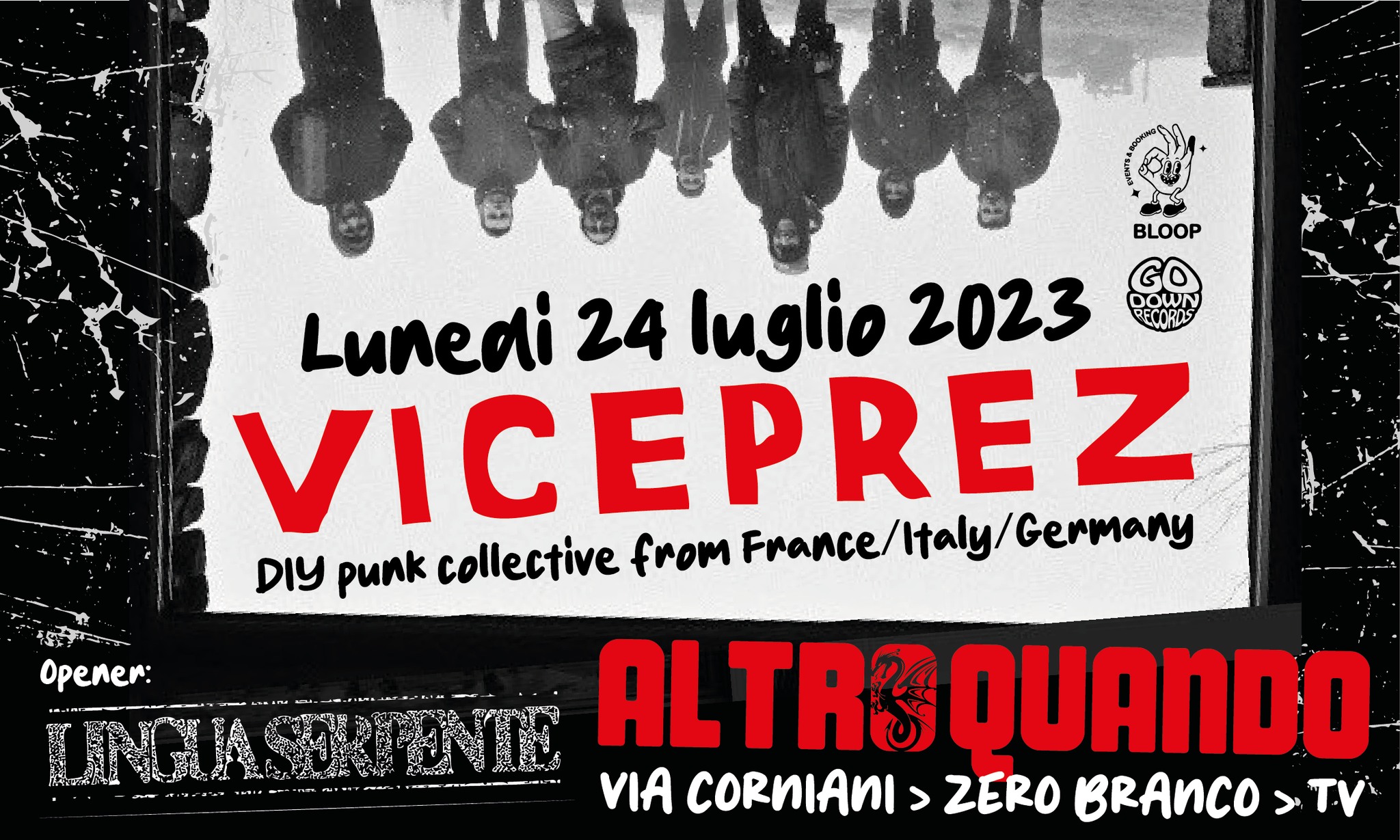 24/07 // VICEPREZ (members of SPORT & more / FR - IT - GER) + LinguaSerpente @ ALTROQUANDO (TV) - 24/07 // VICEPREZ (members of SPORT & more / FR - IT - GER) + LinguaSerpente @ ALTROQUANDO (TV) - EventiFVG.it