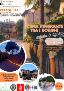 Cena itinerante tra i borghi 2023
