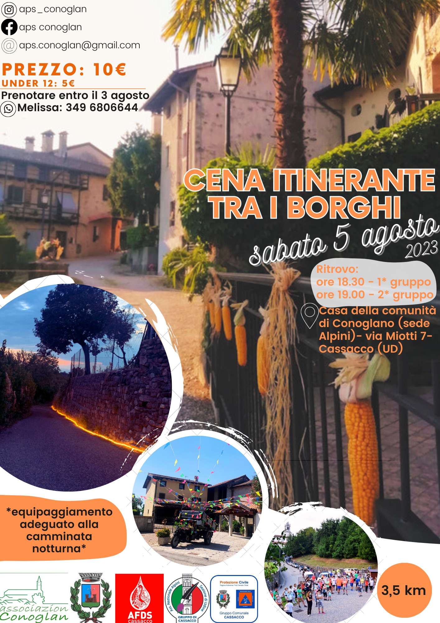 Cena itinerante tra i borghi 2023 - EventiFVG.it