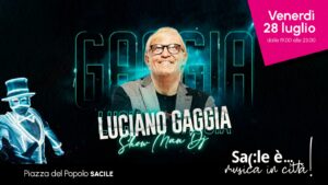 LUCIANO GAGGIA show man dj e LED MAN show live in Piazza del Popolo, Sacile