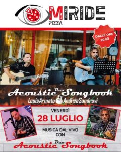 28 luglio ACOUSTIC SONGBOOK DUO a Talmassons