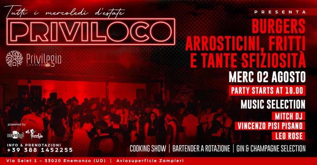 PRIVILOCO - Burgers, arrosticini & fritti - 02.08.23 - PRIVILOCO - Burgers, arrosticini & fritti - 02.08.23 - EventiFVG.it