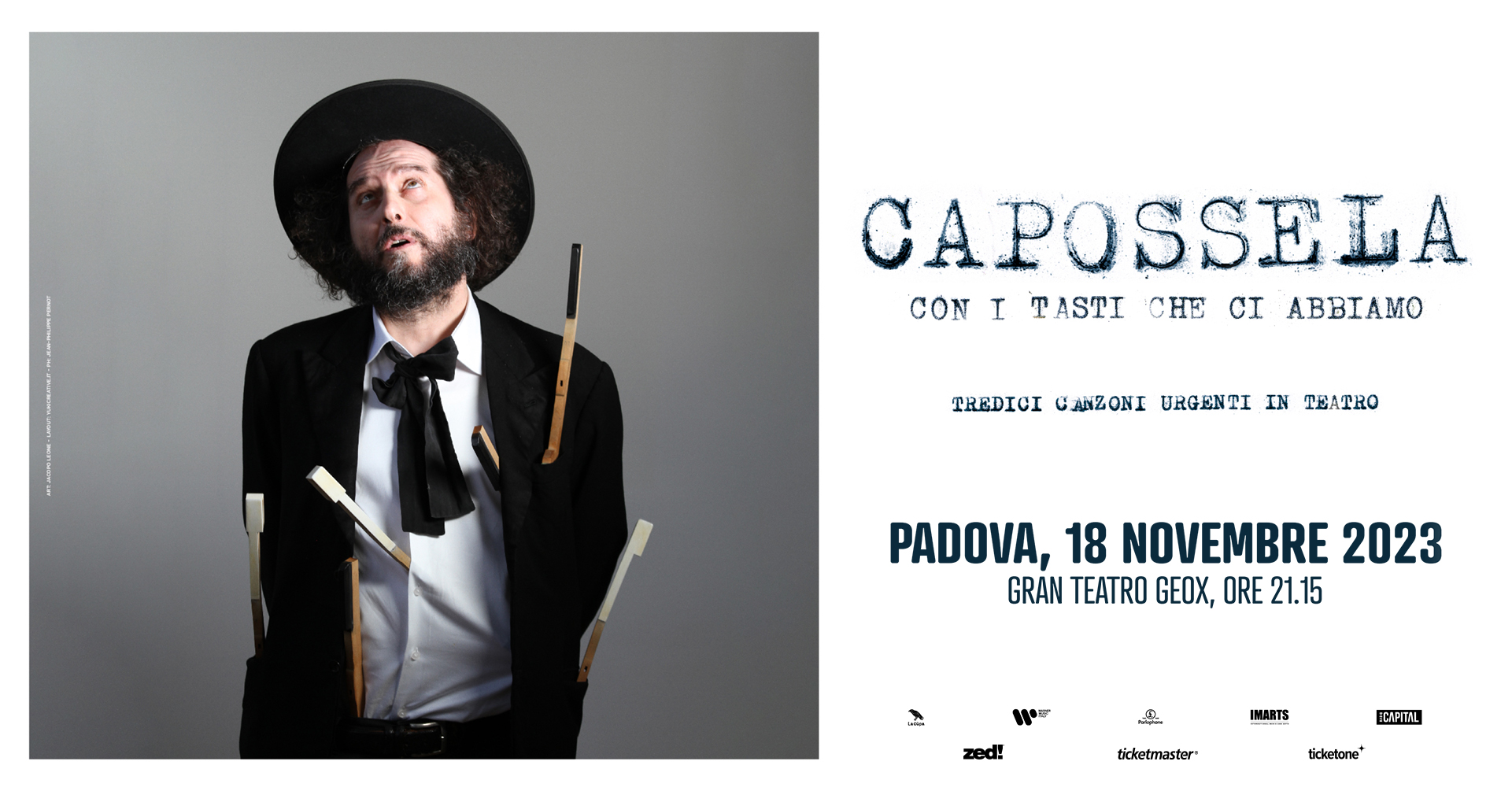 Vinicio Capossela - Con i tasti che ci abbiamo | Padova, Gran teatro Geox - EventiFVG.it