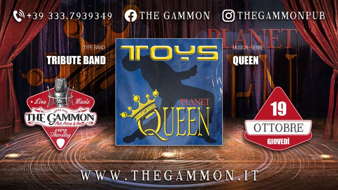 Live Music: Giovedì 19 Ottobre "TOYS" Queen tribute - Live Music: Giovedì 19 Ottobre "TOYS" Queen tribute - EventiFVG.it