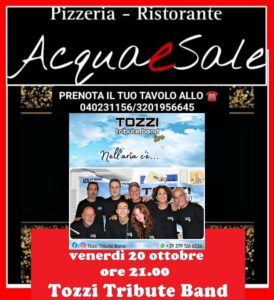 Tozzi Tribute Band all’Acqua & Sale