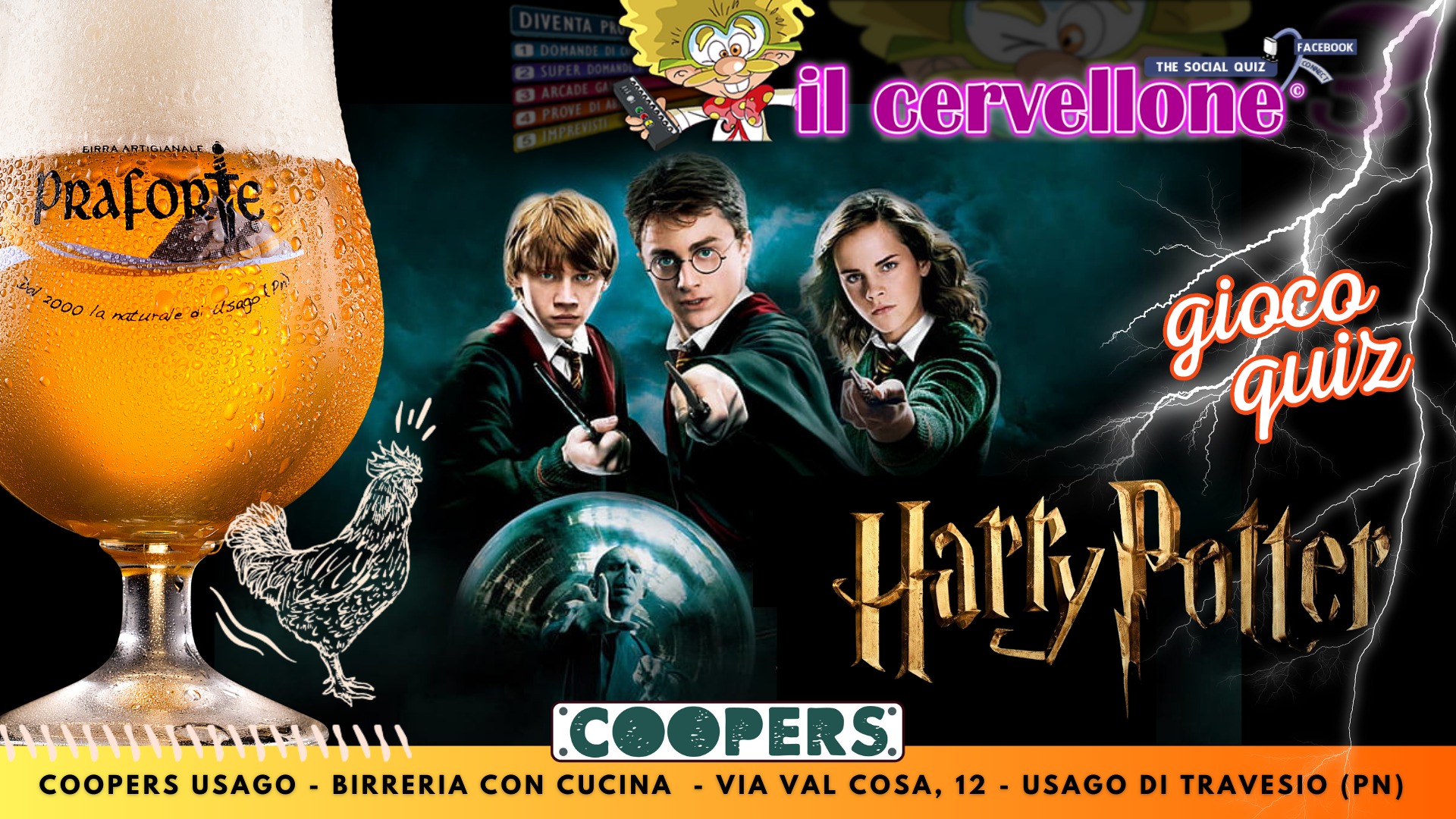 HARRY POTTER & IL MAGICO MONDO DI HOGWARTS - GIOCO QUIZ 1 - HARRY POTTER & IL MAGICO MONDO DI HOGWARTS - GIOCO QUIZ - EventiFVG.it