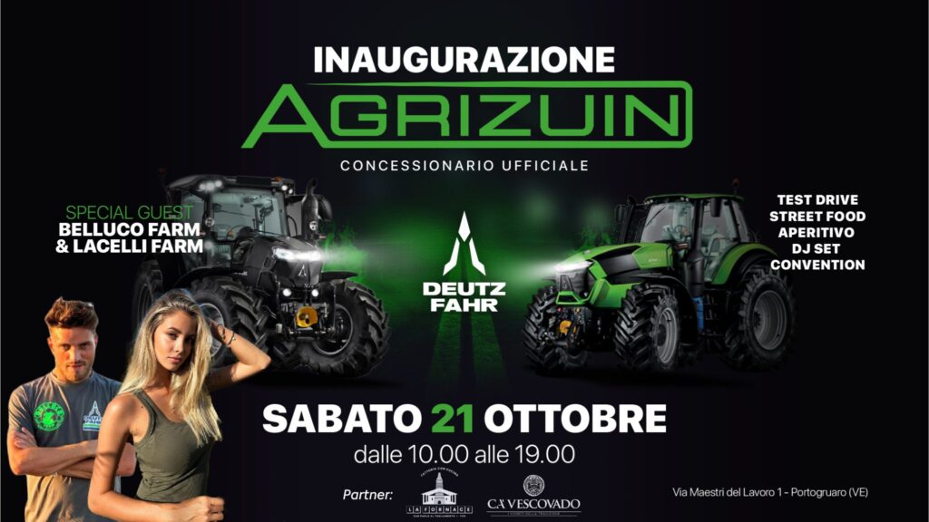 Inaugurazione Agrizuin concessionaria ufficiale Deutz-Fahr e Same - Sabato 21 ottobre 2023 - EventiFVG.it