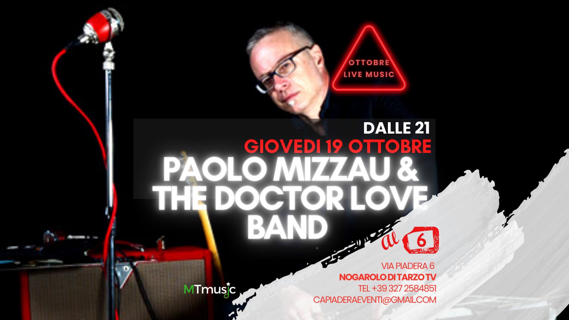 PAOLO MIZZAU & THE DOCTOR LOVE BAND | Al 6 Live Music - EventiFVG.it
