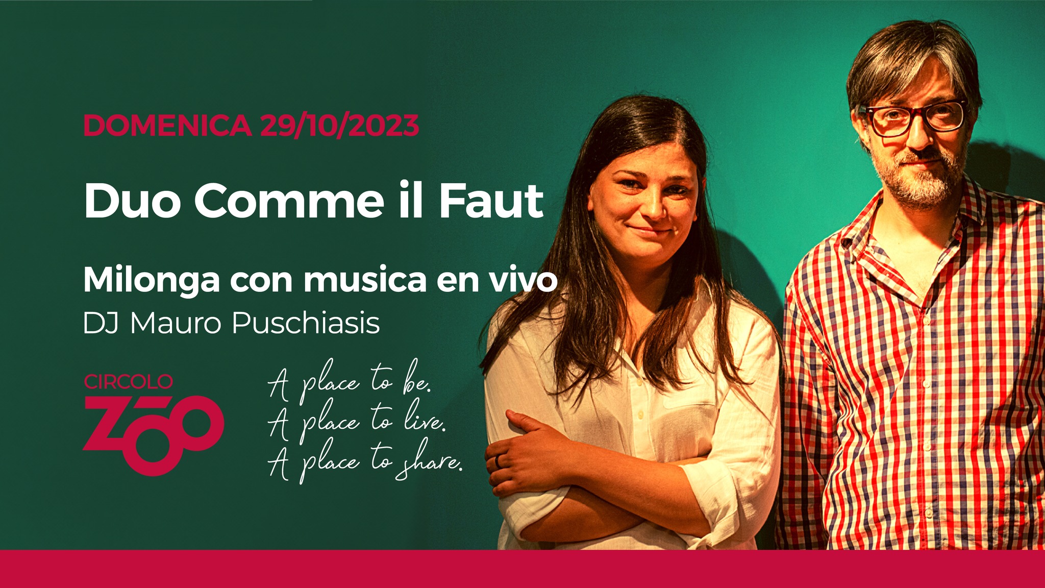 Milonga con il Duo Comme il Faut - DJ Mauro Puschiasis - EventiFVG.it