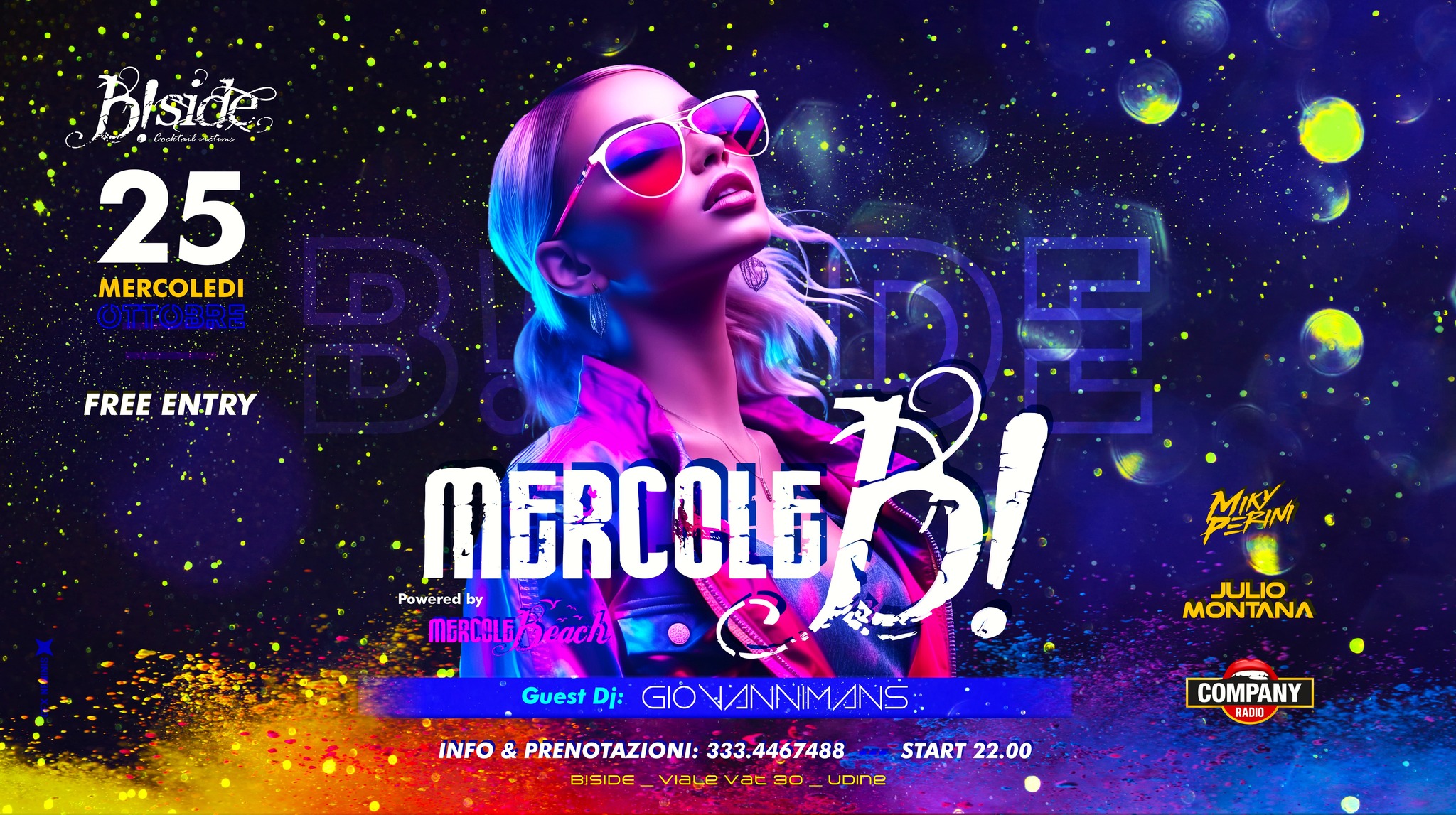 ▶ MERCOLEB! - B!side 25/10 . ◆ Guest Dj GIOVANNI MANS ◆ - EventiFVG.it