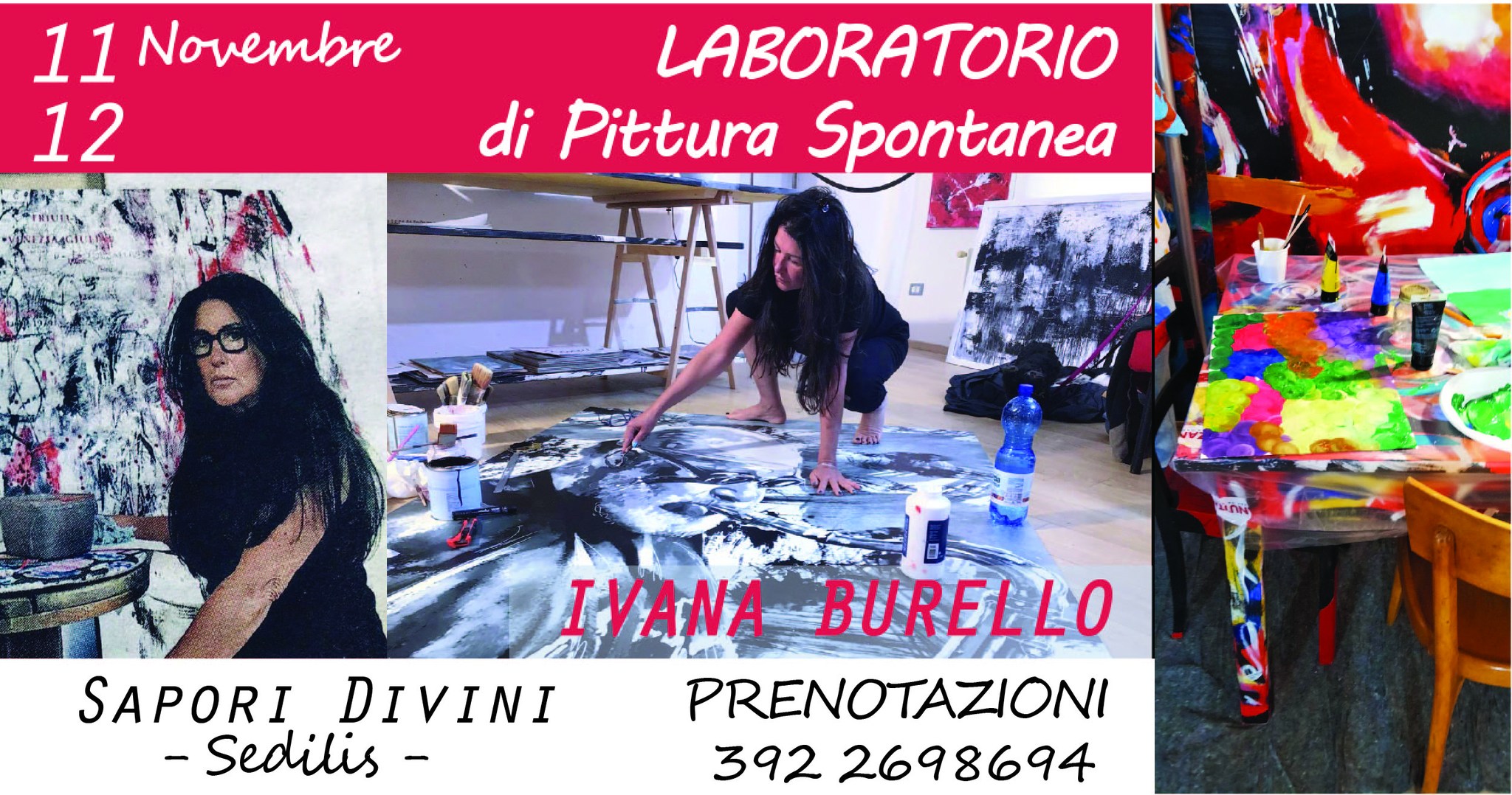 IVANA BURELLO : Un Week-End a Regola d'arte: Laboratorio di pittura spontanea - IVANA BURELLO : Un Week-End a Regola d'arte: Laboratorio di pittura spontanea - EventiFVG.it