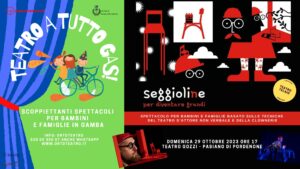 A Pasiano di Pordenone TEATRO A TUTTO GAS spettacolo SEGGIOLINE per diventare grandi
