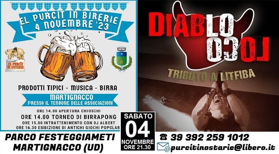 Diablo Loco Litfiba tribute@"El purcit in birerie" - Martignacco (UD) - Diablo Loco Litfiba tribute@"El purcit in birerie" - Martignacco (UD) - EventiFVG.it