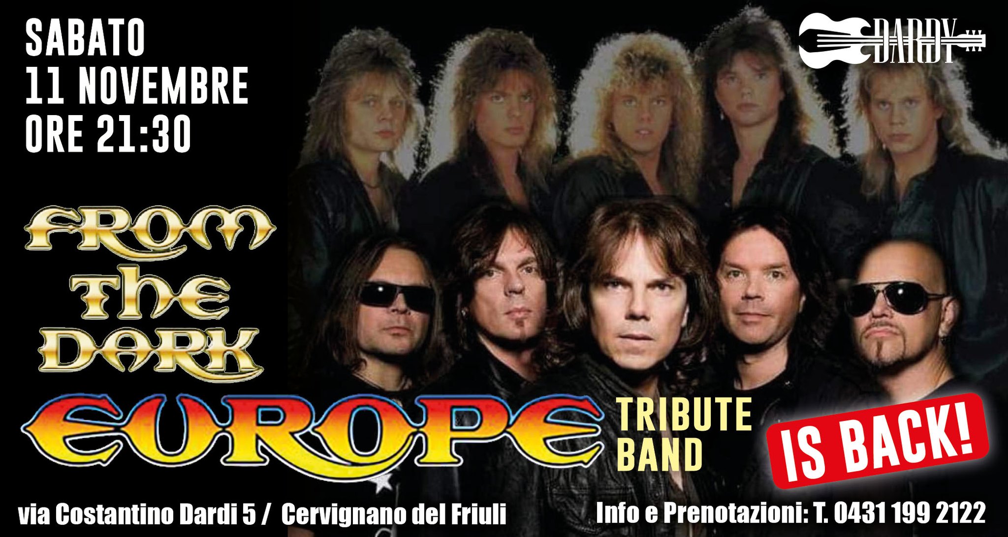 From the Dark - EUROPE Tribute Band - EventiFVG.it