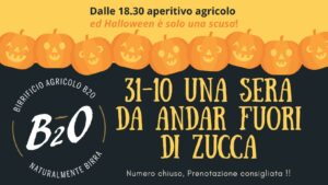 31 Ottobre al B2O serata di gusto