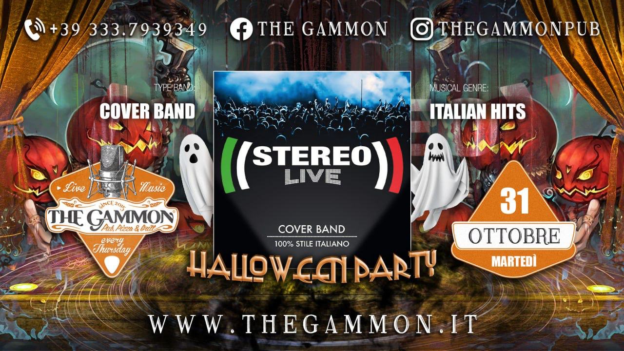 Halloween Party: Martedì 31 Ottobre "STEREO LIVE" 100% stile Italiano - Halloween Party: Martedì 31 Ottobre "STEREO LIVE" 100% stile Italiano - EventiFVG.it