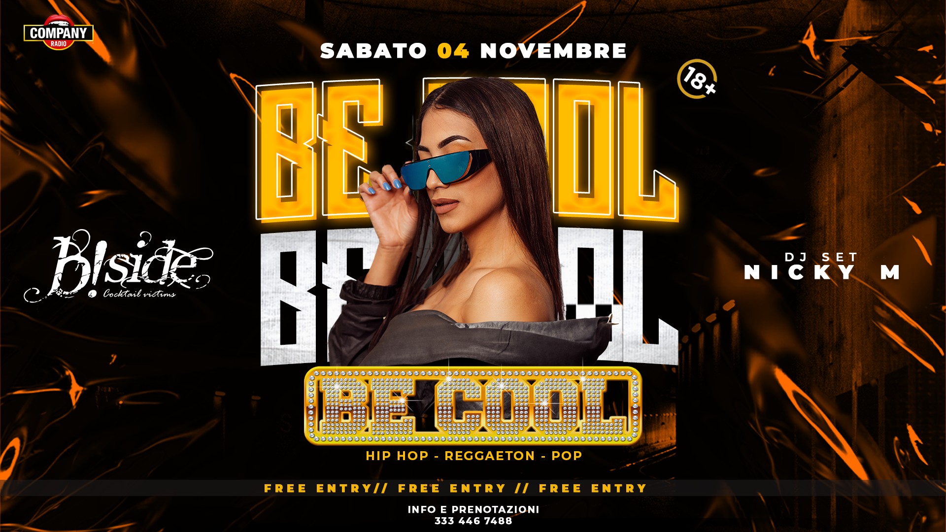 SABATO 4.11 - BE COOL! - B!Side Udine - EventiFVG.it